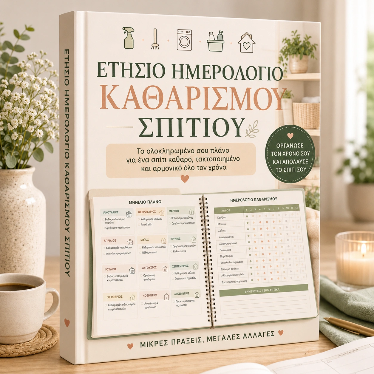 Ετήσιο ημερολόγιο καθαρισμού σπιτιού